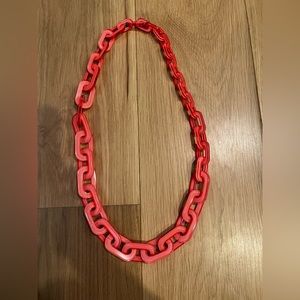 Rara Avis by Iris Apfel Salmon Oversized Link Lucite Necklace